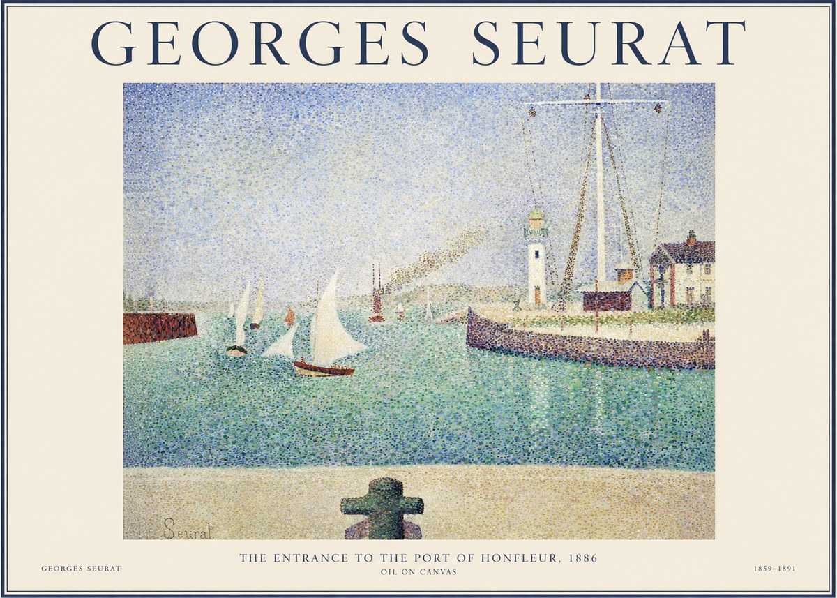 Seurat The Entrance to the Port of Honfleur, 1886 No1 - Juliste
