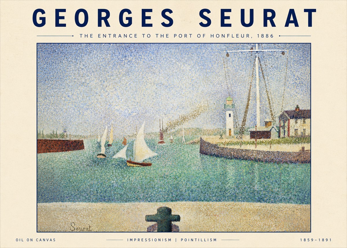 Seurat The Entrance to the Port of Honfleur, 1886 No6 - Juliste