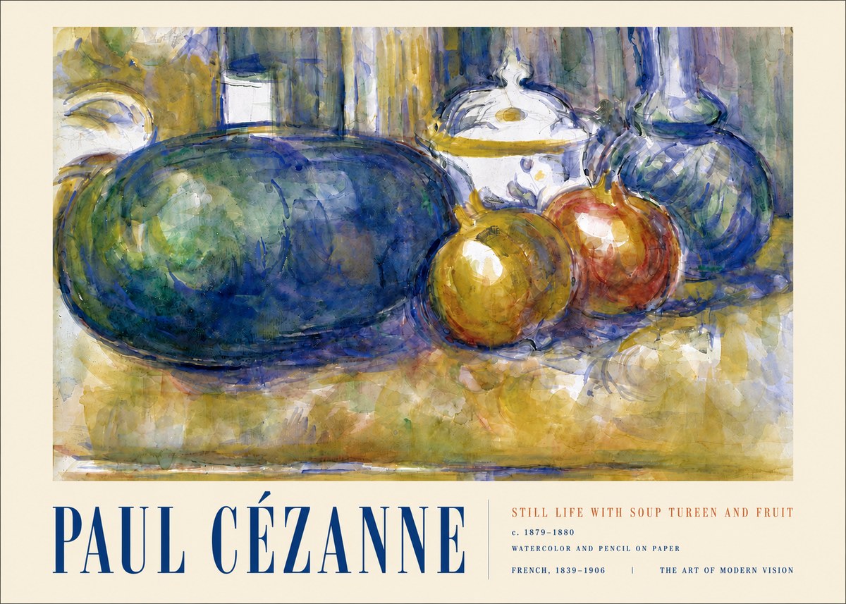 Paul Cézanne Still Life with Apples and Vessels No4 - Juliste