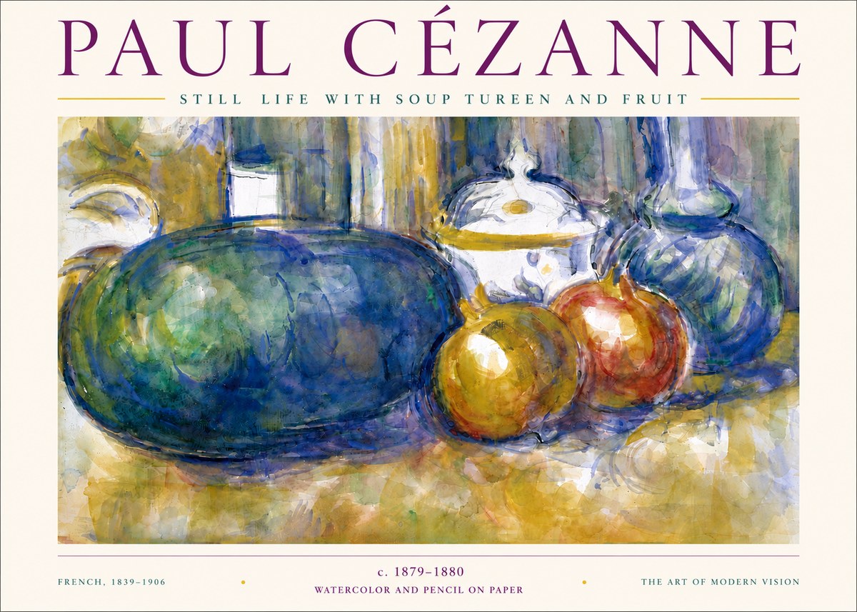 Paul Cézanne Still Life with Apples and Vessels No6 - Juliste