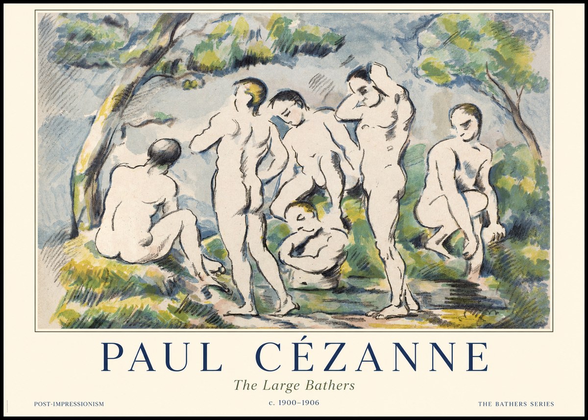 Paul Cézanne The Large Bathers I No1 - Juliste