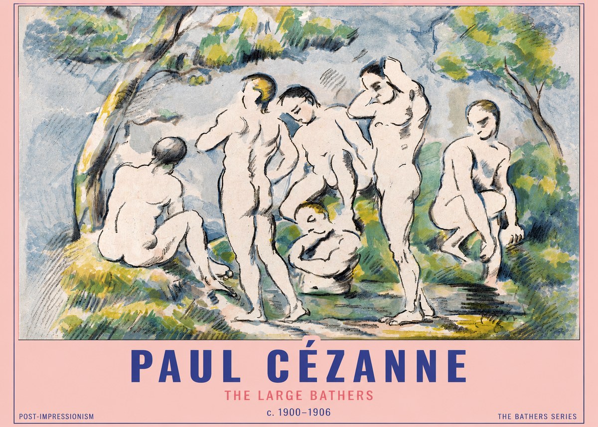 Paul Cézanne The Large Bathers I No3 - Juliste