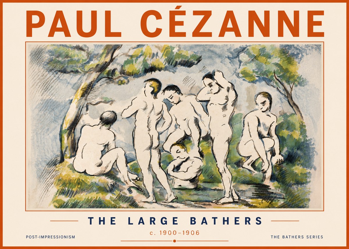 Paul Cézanne The Large Bathers I No6 - Juliste