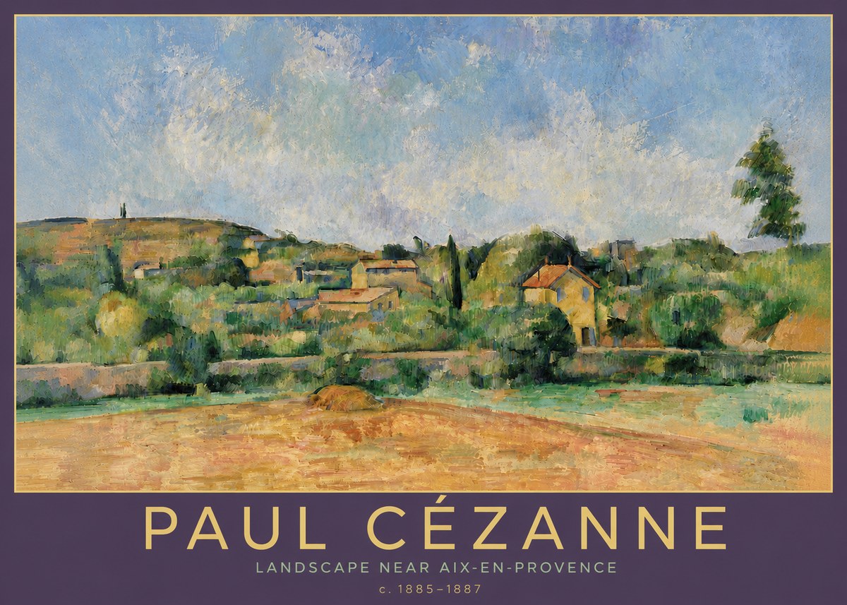 Paul Cézanne Landscape Near Aix-en-provence I No6 - Juliste