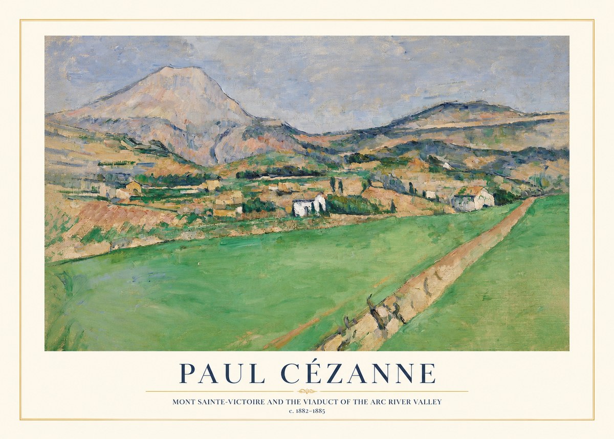 Paul Cézanne Mont Sainte-victoire and the Viaduct of the Arc River Valley No1 - Juliste