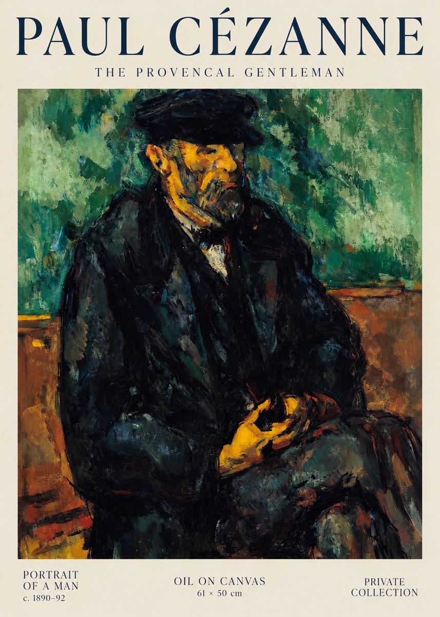 Paul Cézanne Portrait of a Man I No1 - Juliste