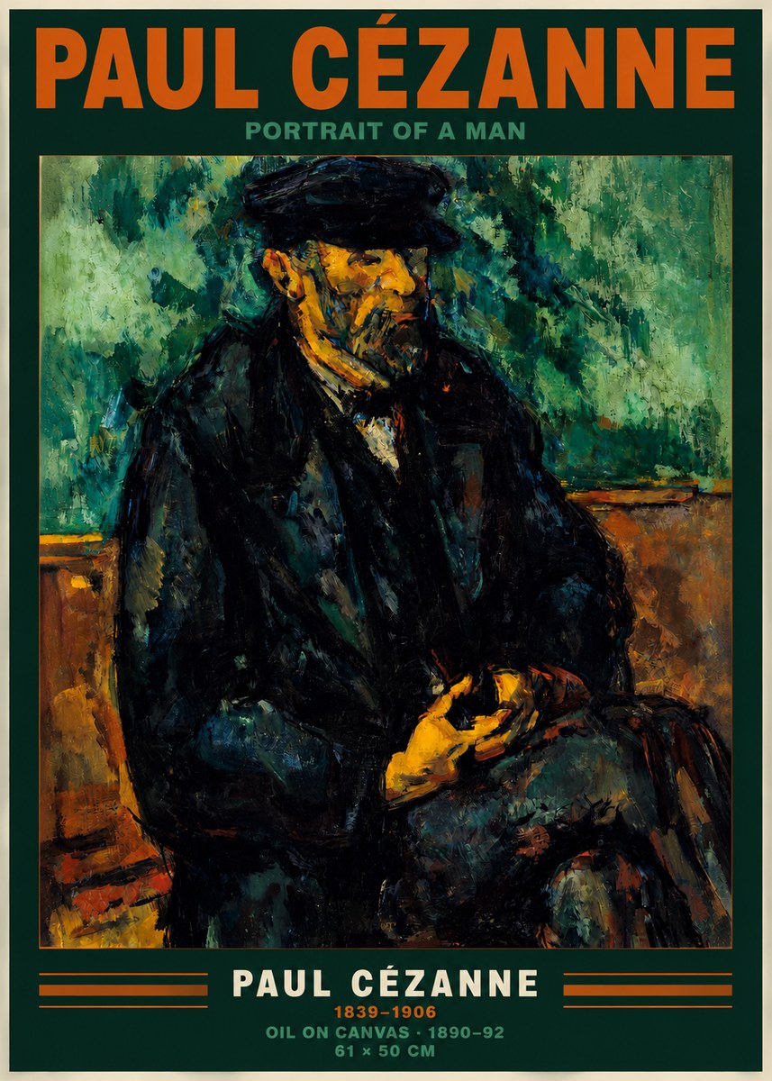 Paul Cézanne Portrait of a Man I No2 - Juliste