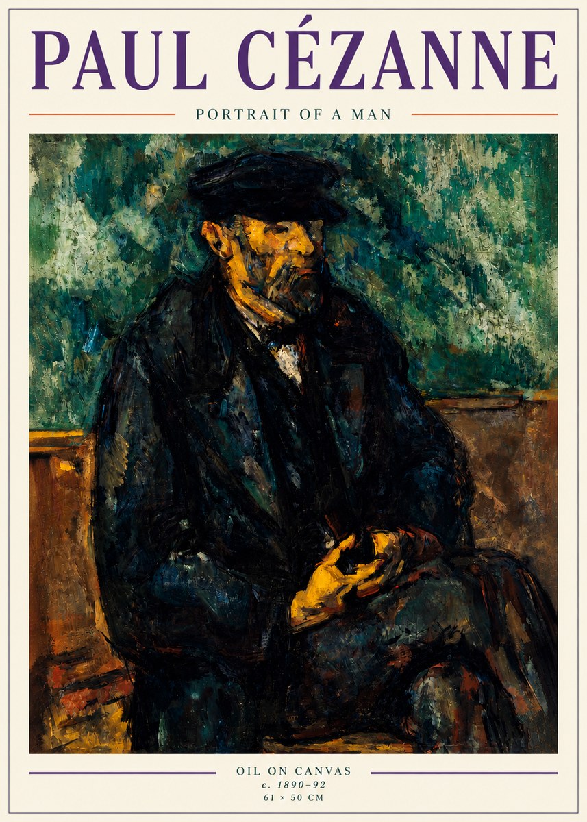 Paul Cézanne Portrait of a Man I No3 - Juliste