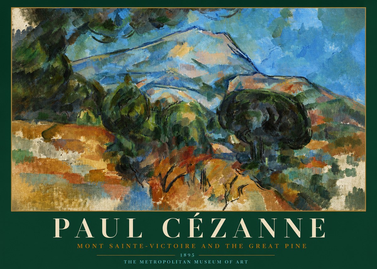 Paul Cézanne Mont Sainte-victoire and the Great Pine No3 - Juliste