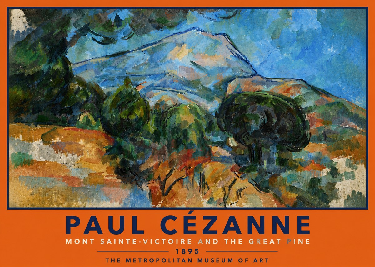 Paul Cézanne Mont Sainte-victoire and the Great Pine No5 - Juliste