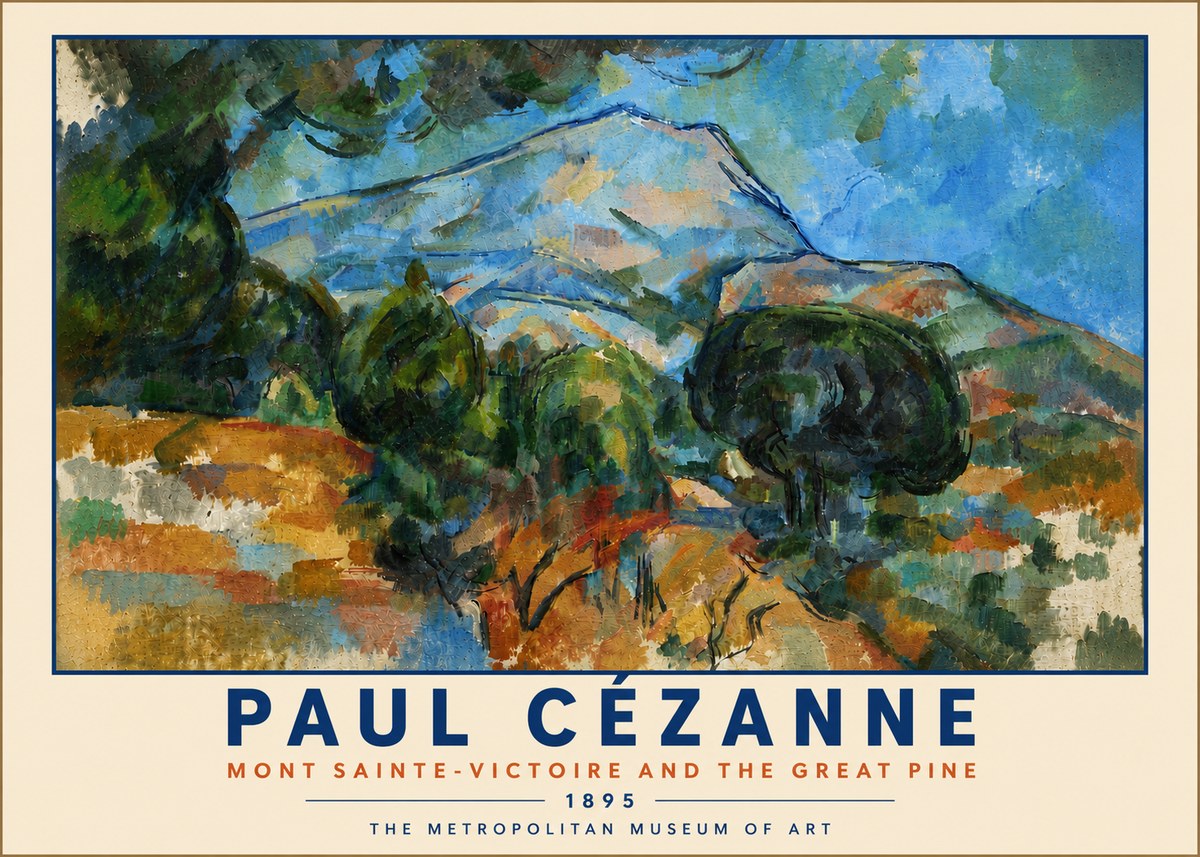 Paul Cézanne Mont Sainte-victoire and the Great Pine No6 - Juliste