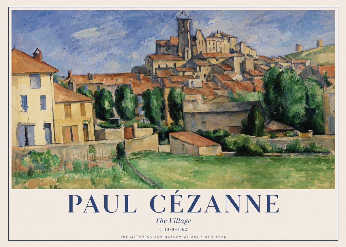 Paul Cézanne The Village I No1 - Juliste