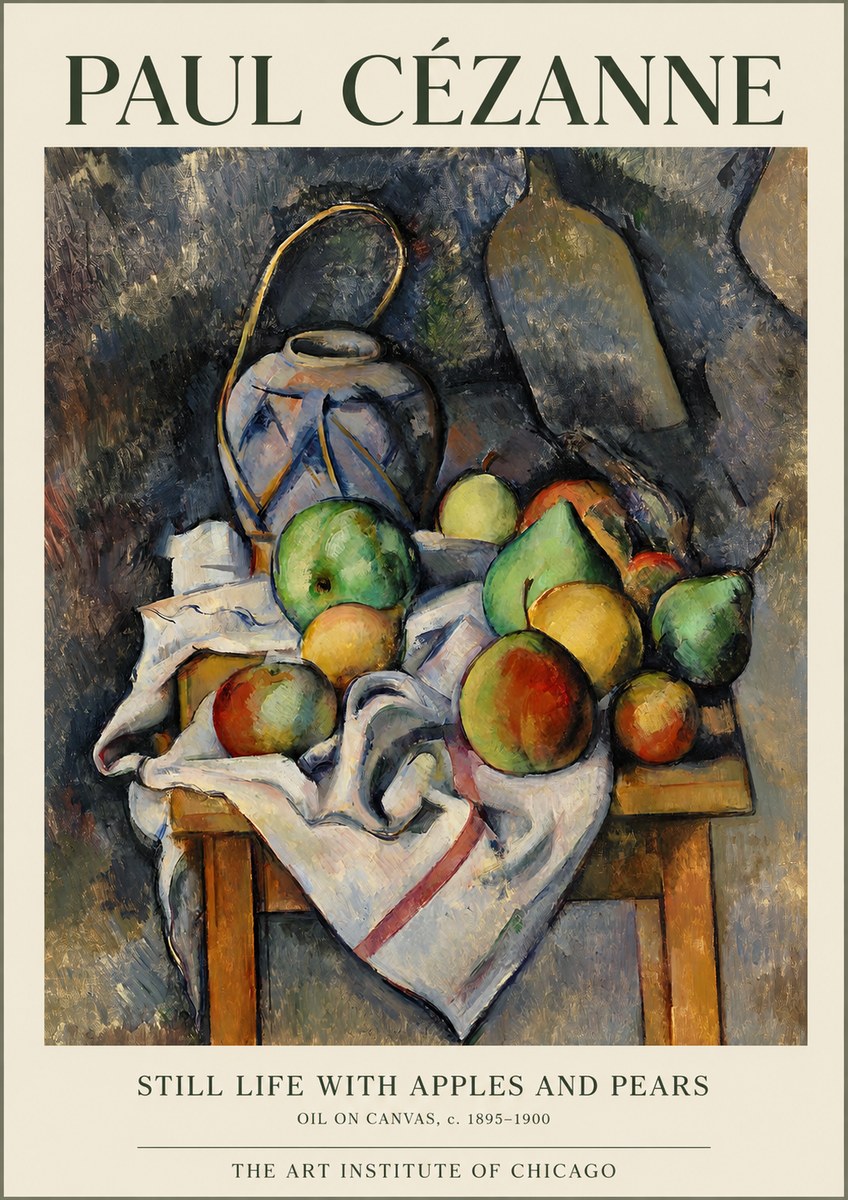 Paul Cézanne Still Life with Apples and Pears No1 - Juliste