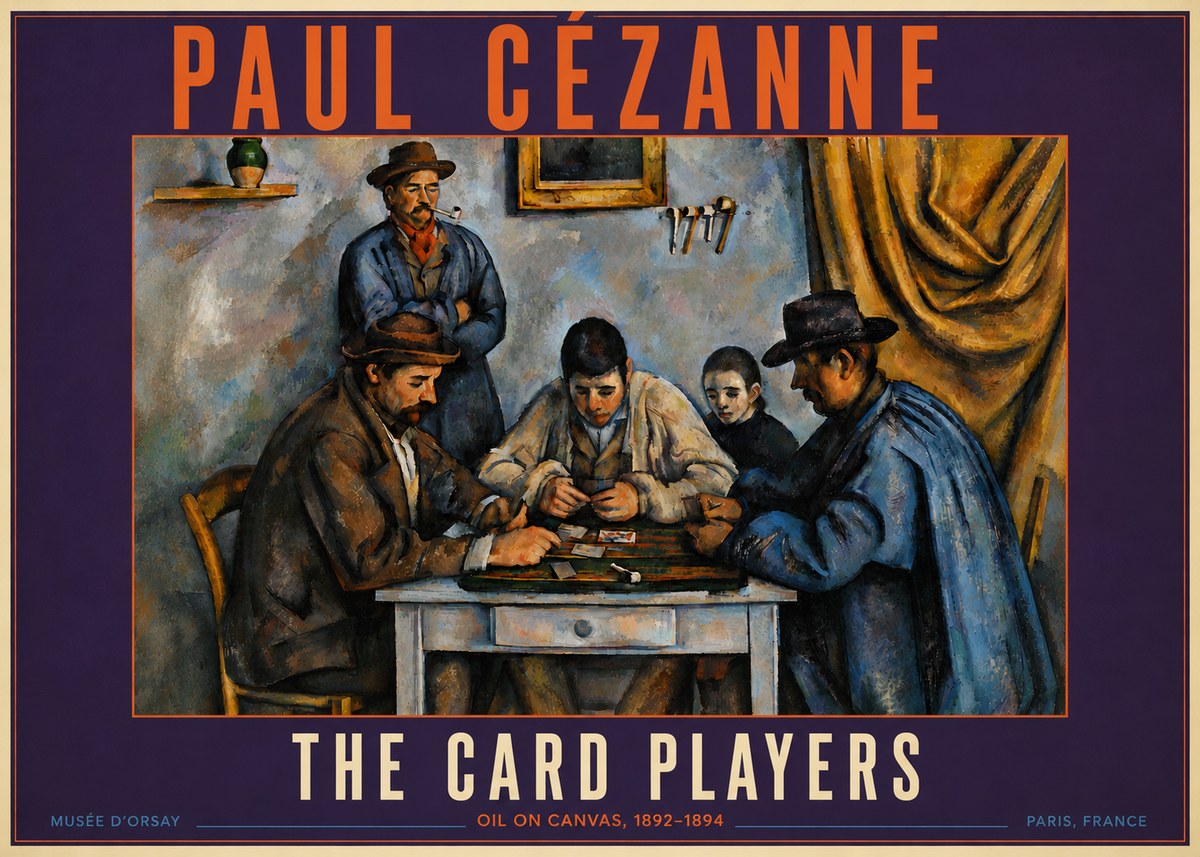 Paul Cézanne The Card Players I No5 - Juliste