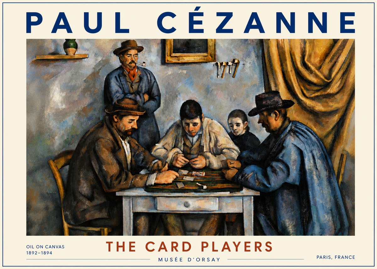 Paul Cézanne The Card Players I No6 - Juliste