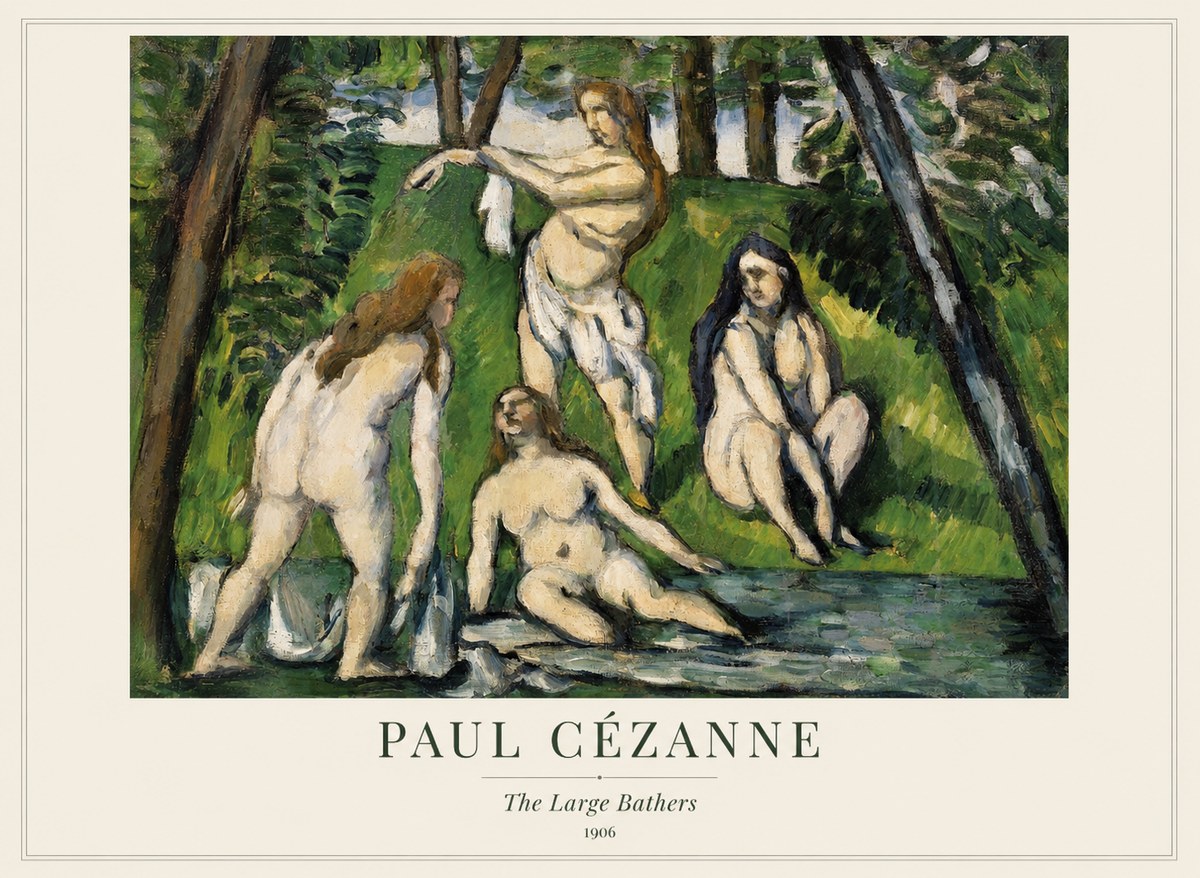 Paul Cézanne The Large Bathers IV No1 - Juliste