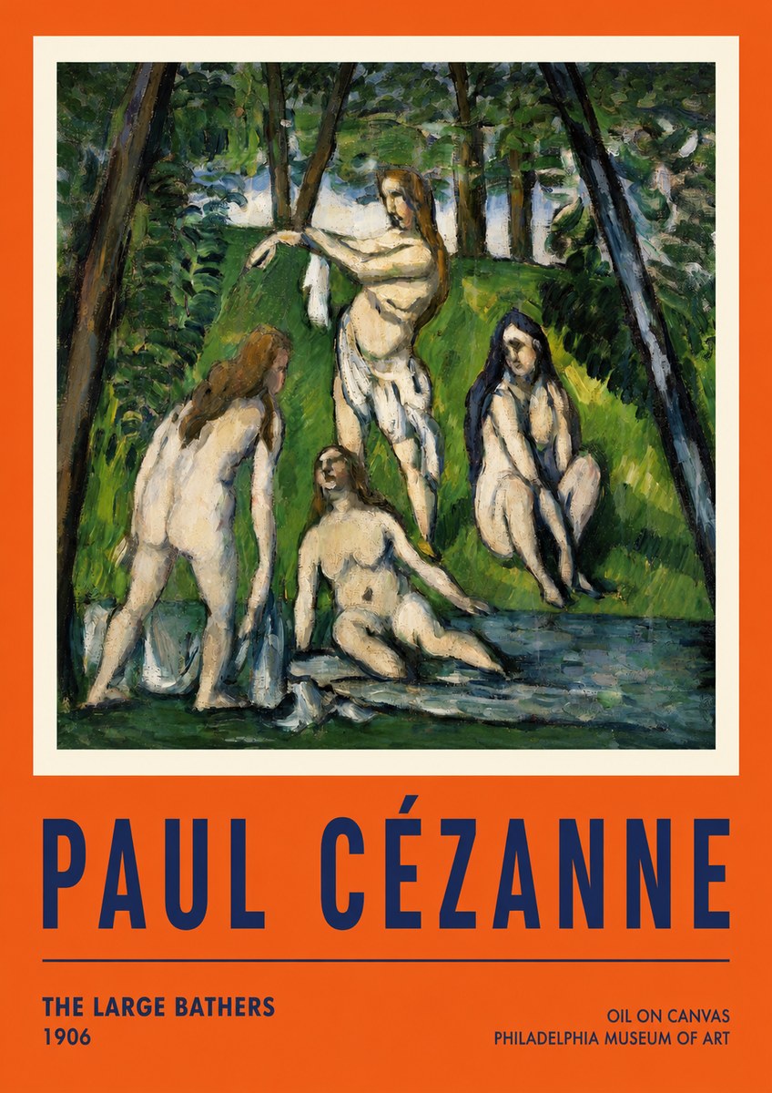 Paul Cézanne The Large Bathers IV No3 - Juliste