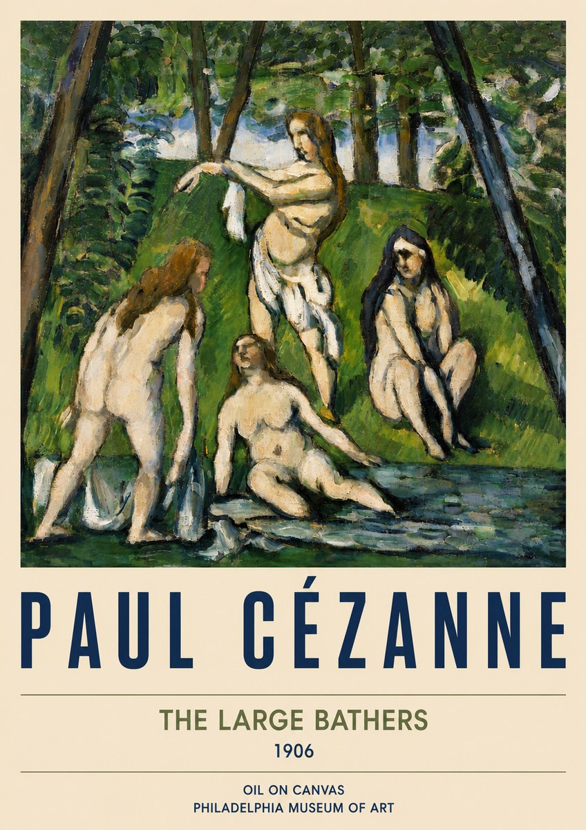 Paul Cézanne The Large Bathers IV No5 - Juliste