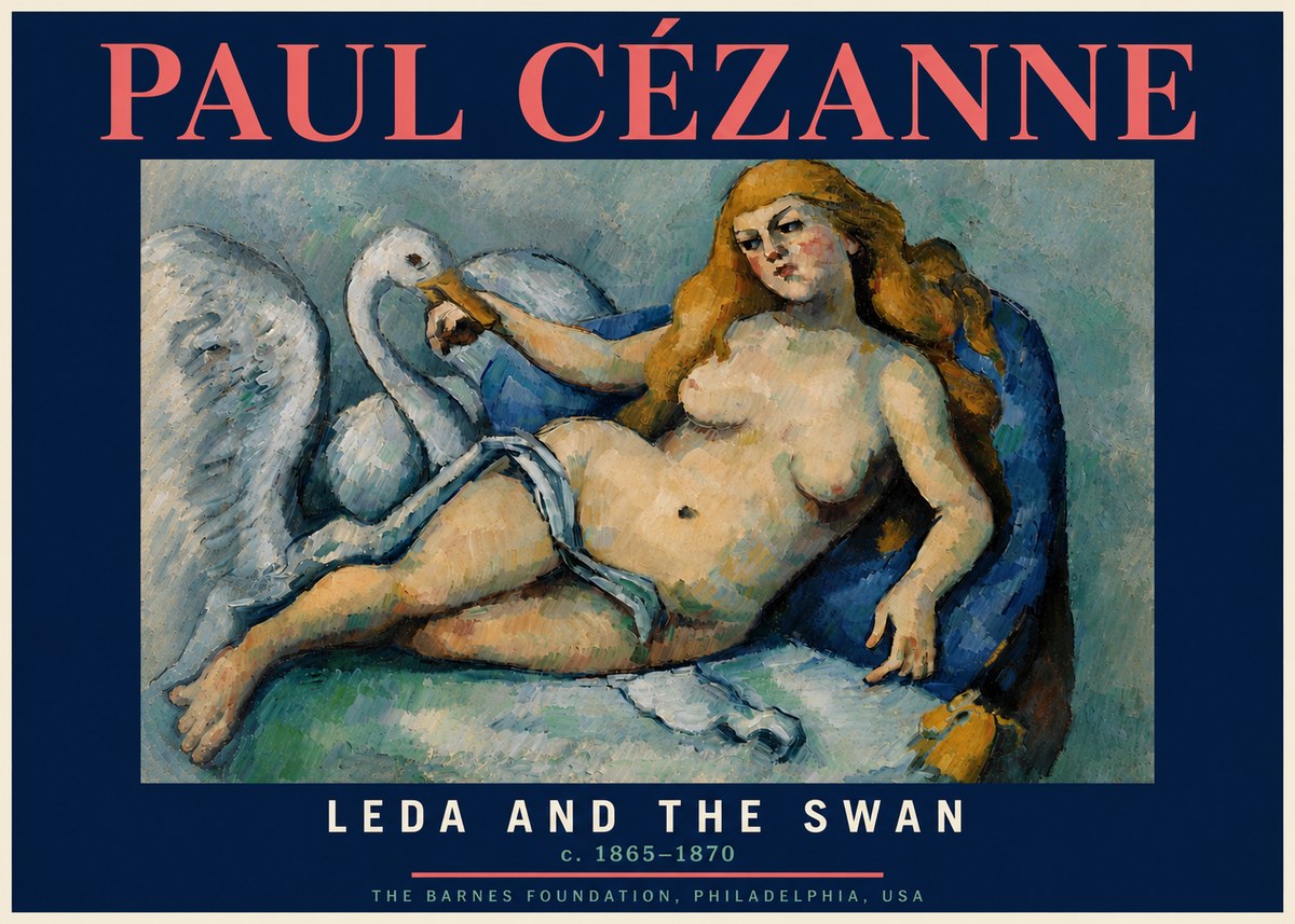 Paul Cézanne Leda and the Swan No4 - Juliste