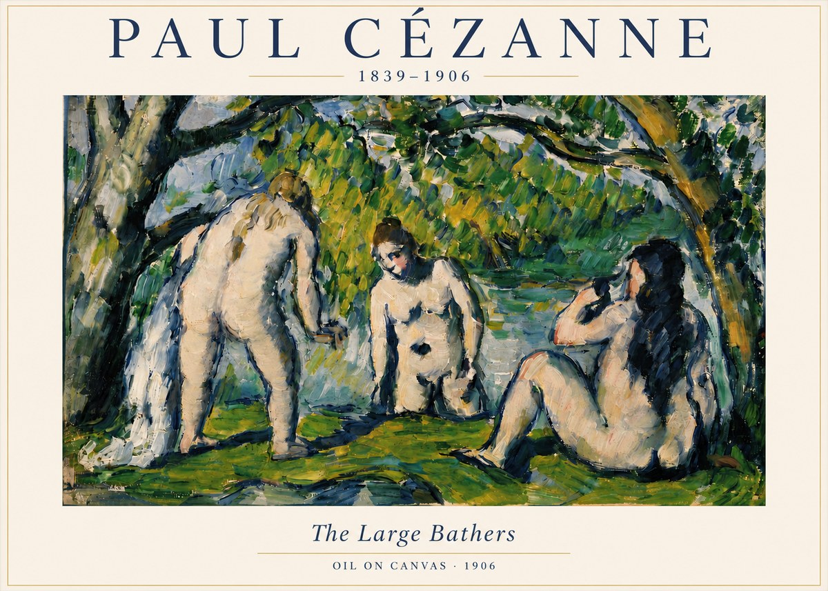 Paul Cézanne The Large Bathers V No3 - Juliste