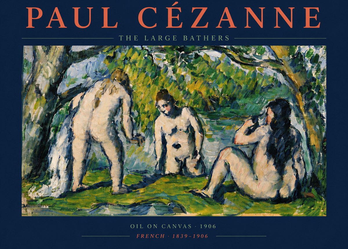 Paul Cézanne The Large Bathers V No4 - Juliste