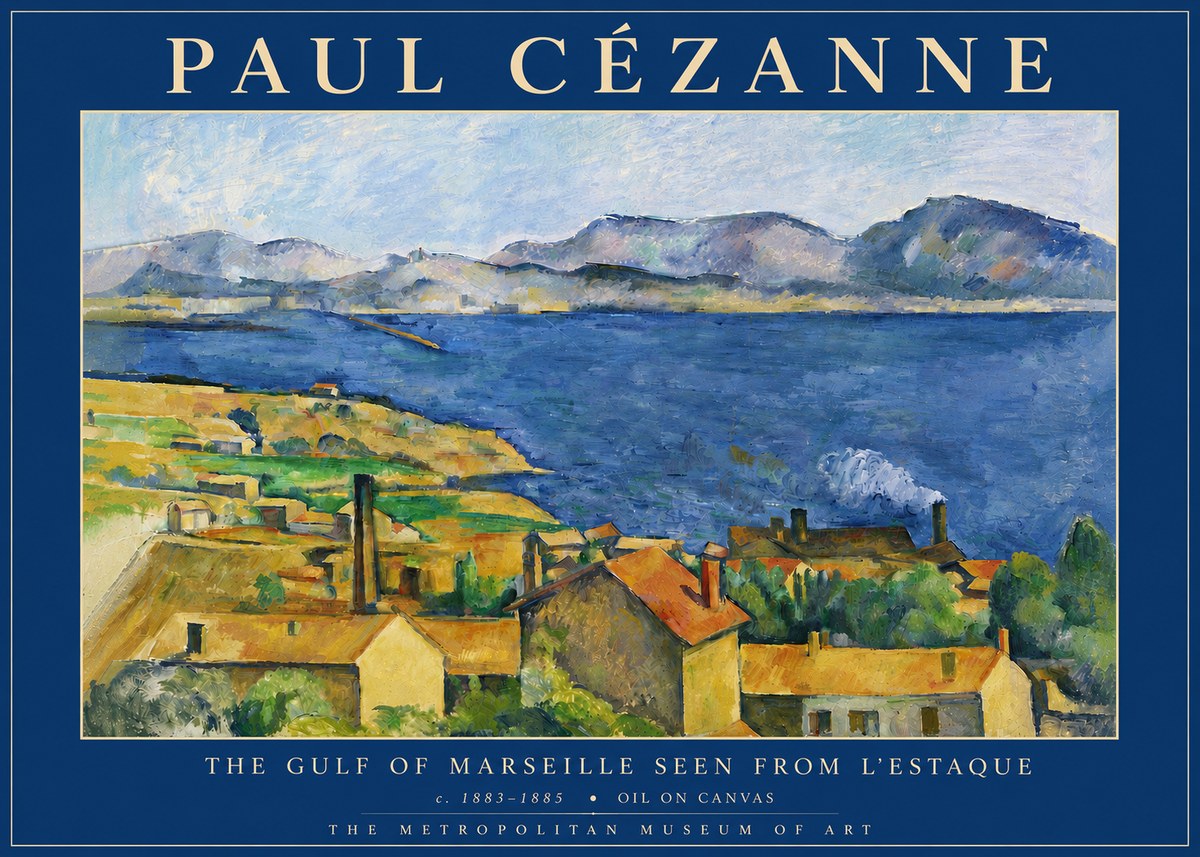 Paul Cézanne The Gulf of Marseille Seen from L'estaque No4 - Juliste