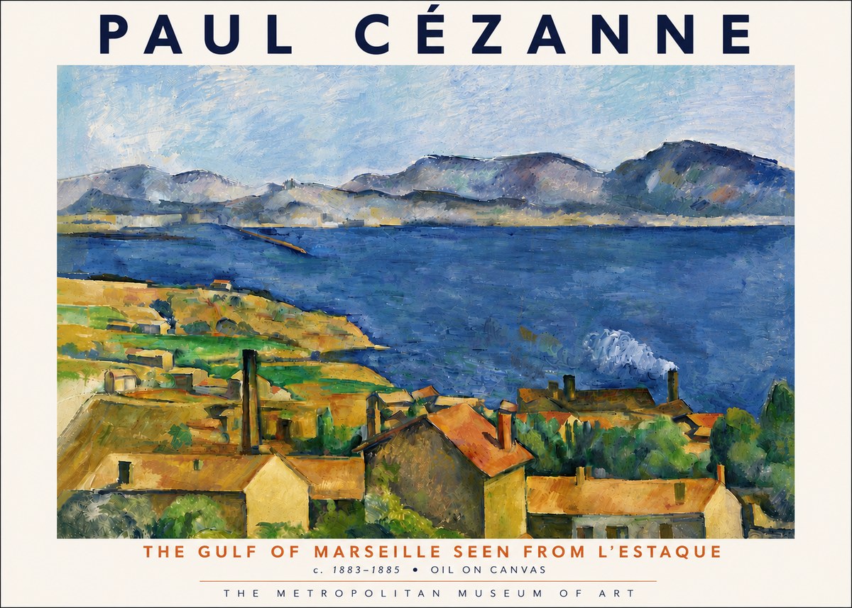 Paul Cézanne The Gulf of Marseille Seen from L'estaque No5 - Juliste
