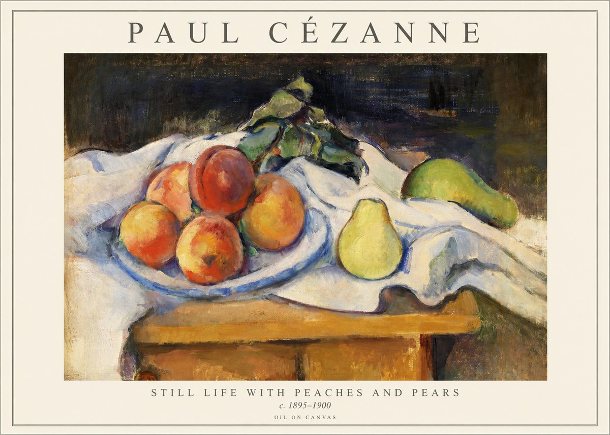 Paul Cézanne Still Life with Peaches and Pears No1 - Juliste