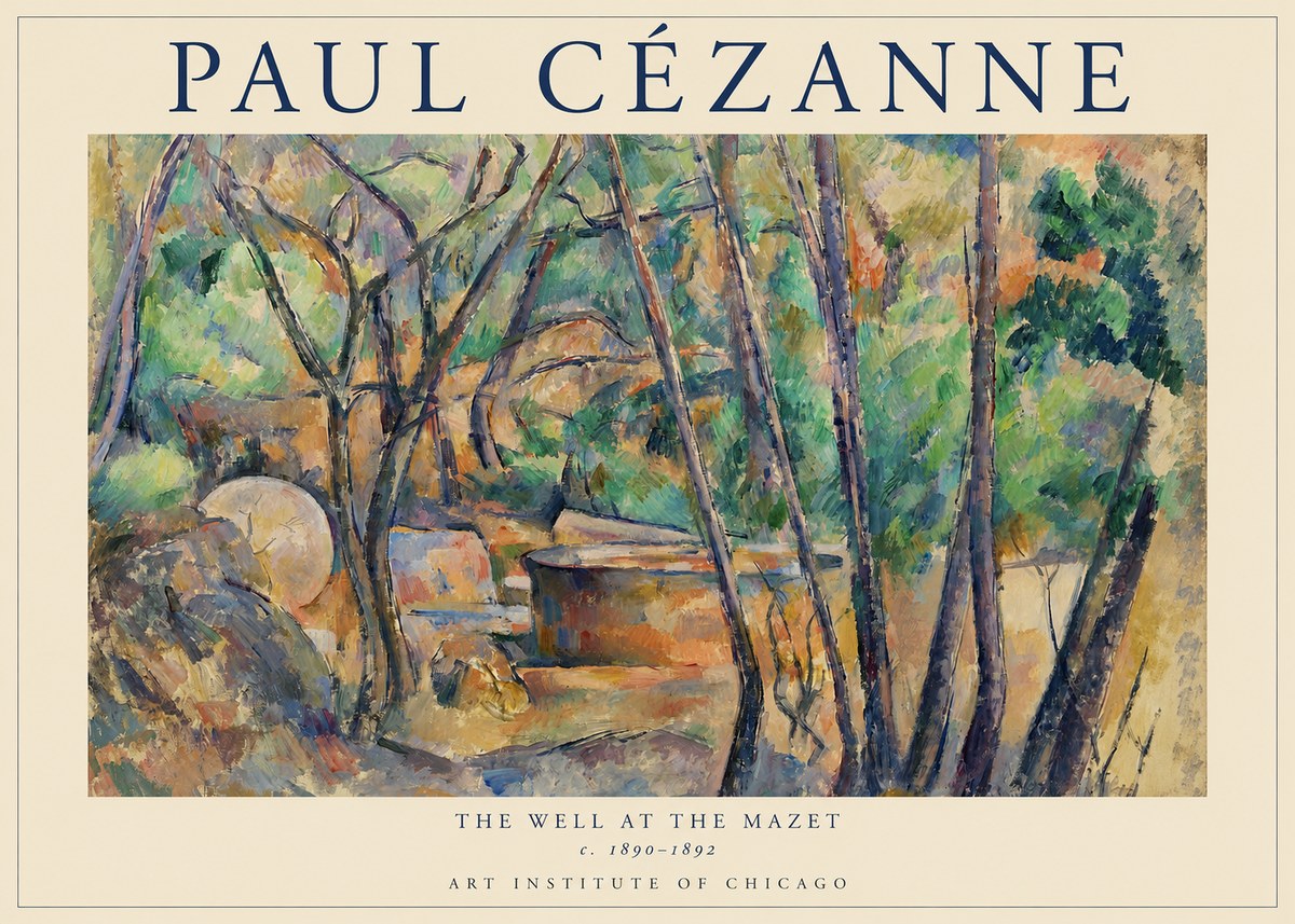 Paul Cézanne The Well at the Mazet No1 - Juliste