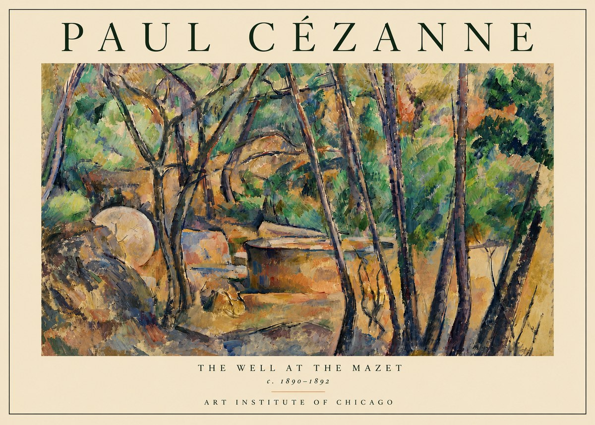 Paul Cézanne The Well at the Mazet No4 - Juliste