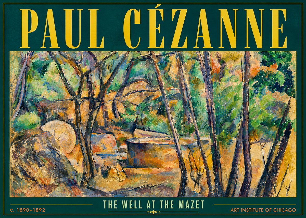 Paul Cézanne The Well at the Mazet No5 - Juliste