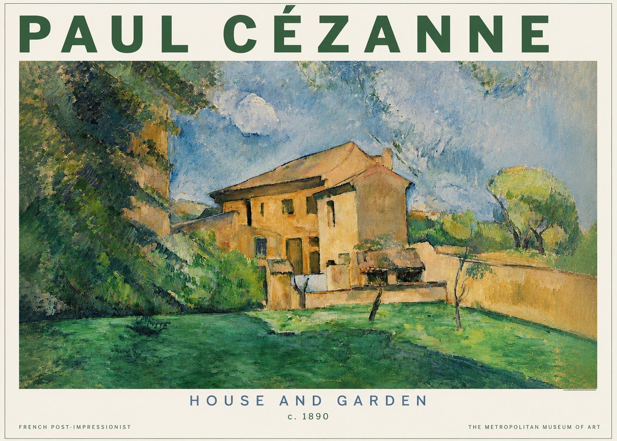 Paul Cézanne House and Garden No3 - Juliste