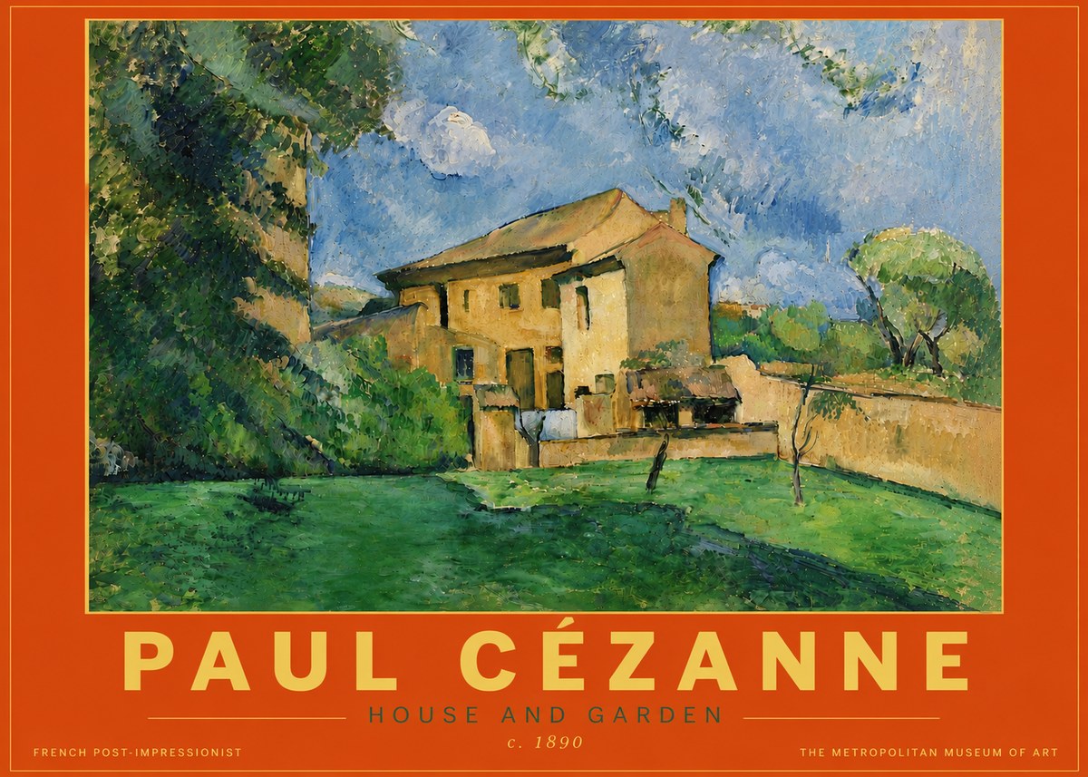 Paul Cézanne House and Garden No5 - Juliste