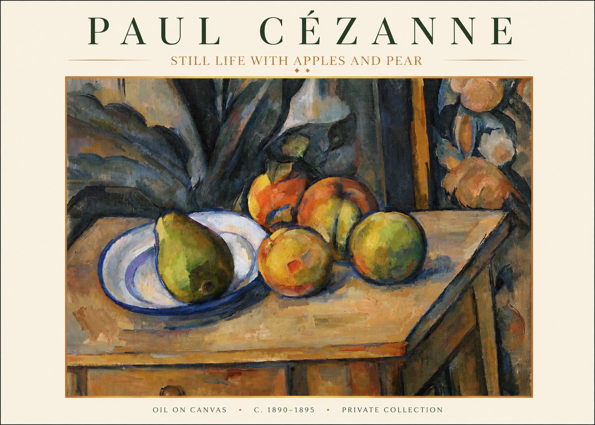 Paul Cézanne Still Life with Apples and Pear No3 - Juliste
