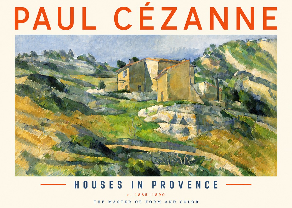 Paul Cézanne Houses in Provence No3 - Juliste