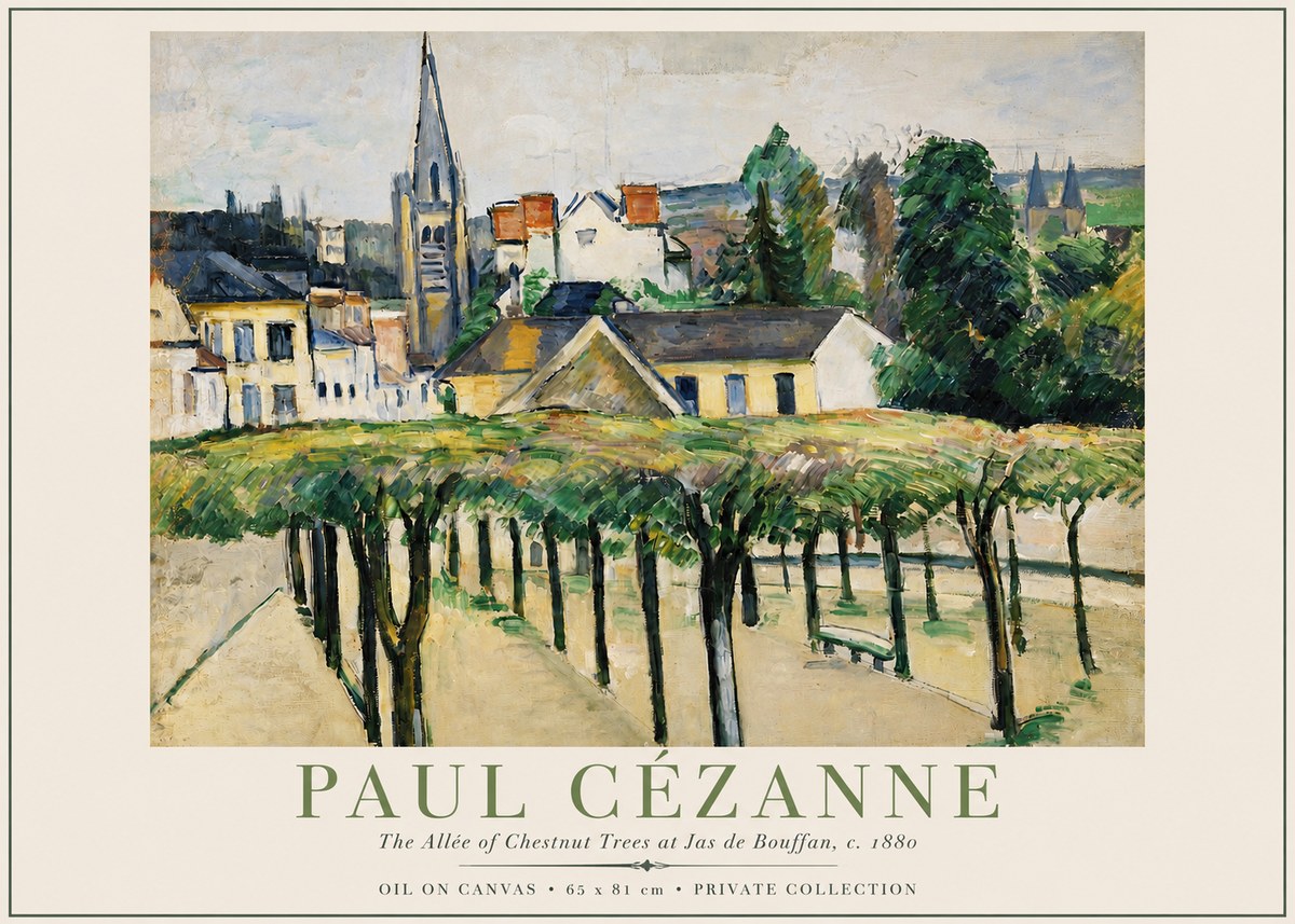 Paul Cézanne The Allée of Chestnut Trees at Jas De Bouffan No3 - Juliste