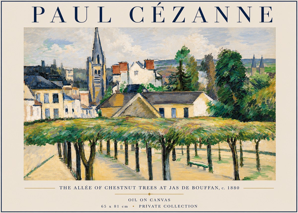 Paul Cézanne The Allée of Chestnut Trees at Jas De Bouffan No6 - Juliste