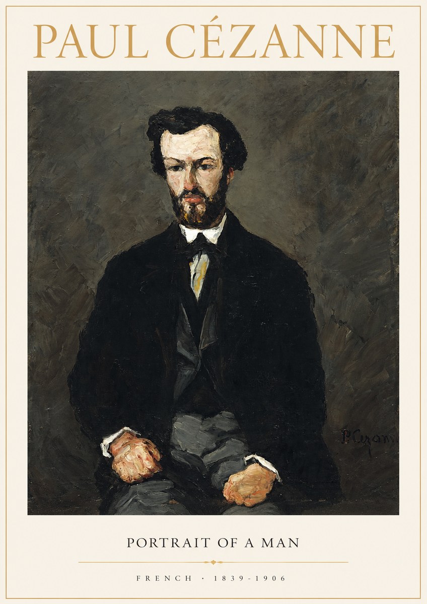 Paul Cézanne Portrait of a Man II No1 - Juliste