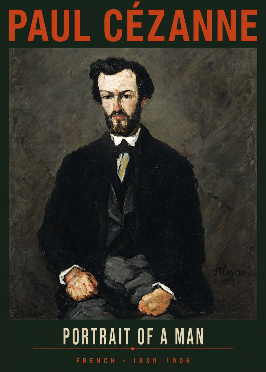 Paul Cézanne Portrait of a Man II No2 - Juliste