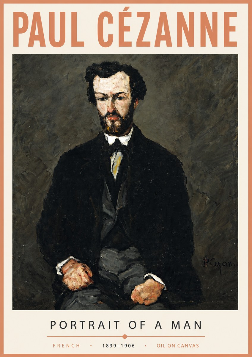 Paul Cézanne Portrait of a Man II No4 - Juliste