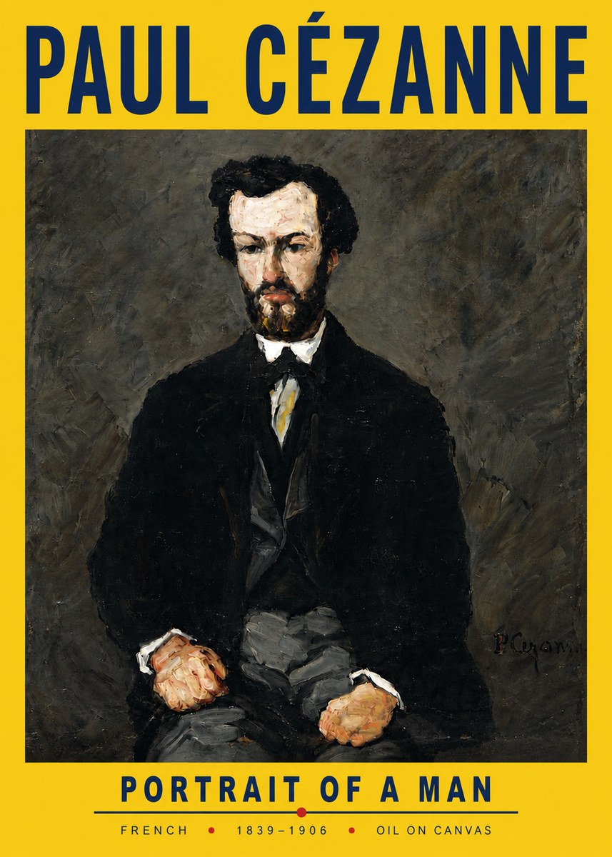 Paul Cézanne Portrait of a Man II No6 - Juliste