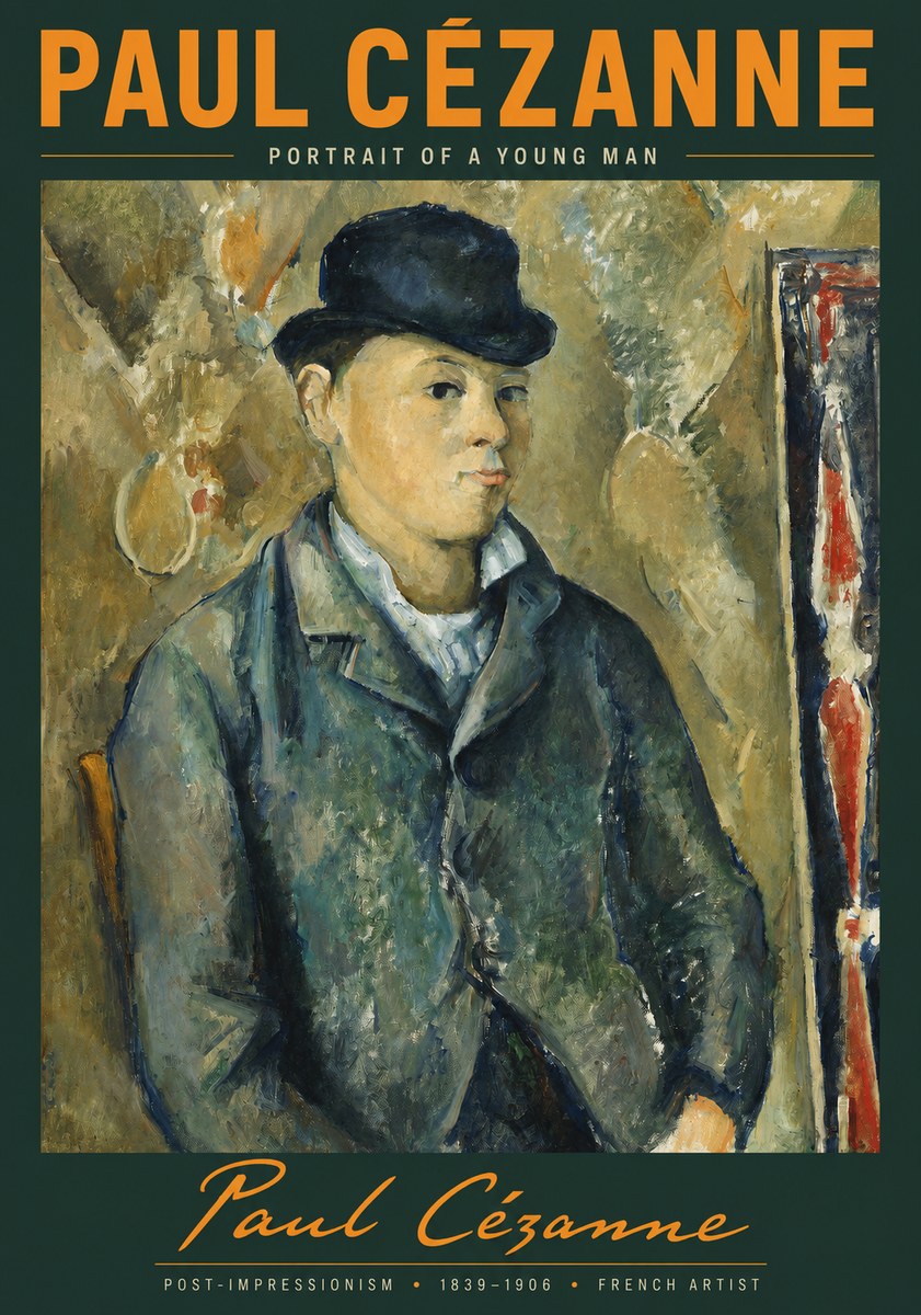 Paul Cézanne Portrait of a Young Man No2 - Juliste