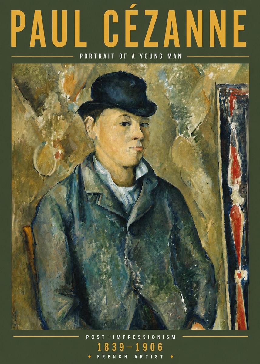 Paul Cézanne Portrait of a Young Man No6 - Juliste