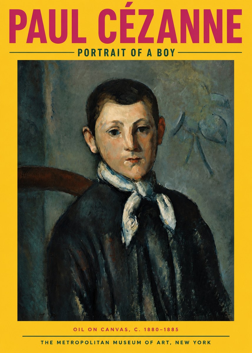 Paul Cézanne Portrait of a Boy No2 - Juliste