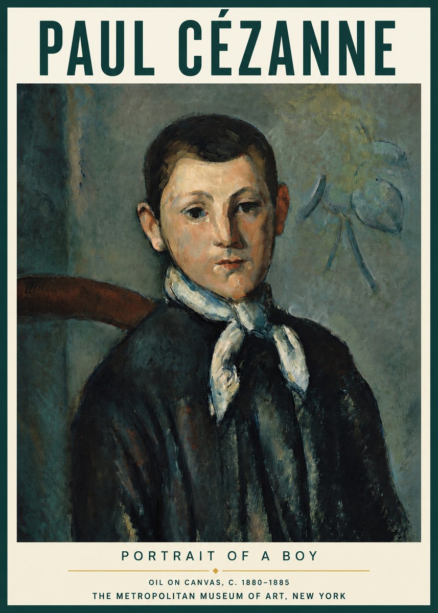 Paul Cézanne Portrait of a Boy No3 - Juliste
