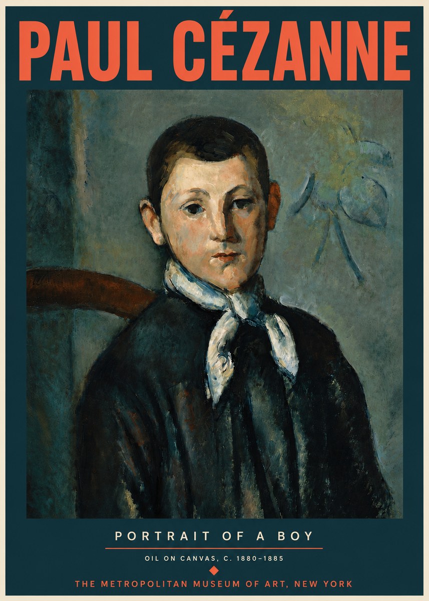 Paul Cézanne Portrait of a Boy No4 - Juliste