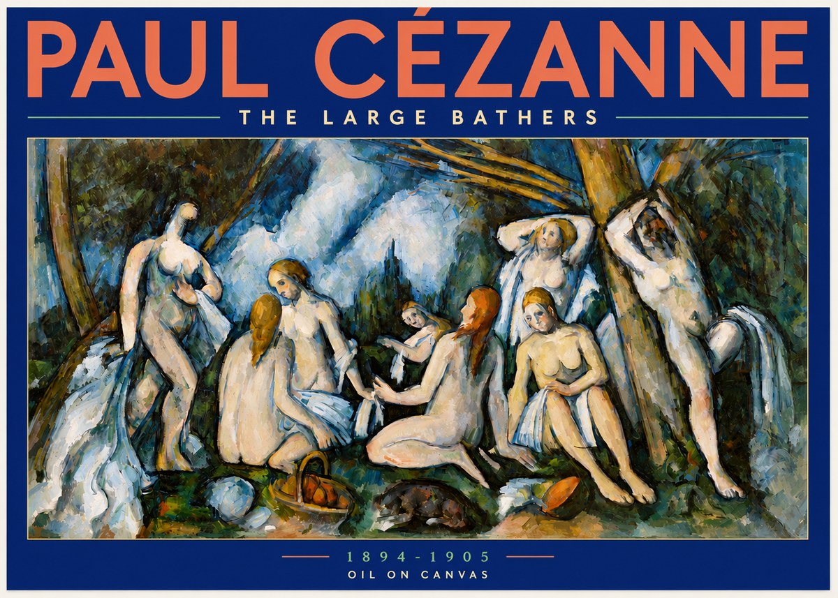 Paul Cézanne The Large Bathers VI No2 - Juliste