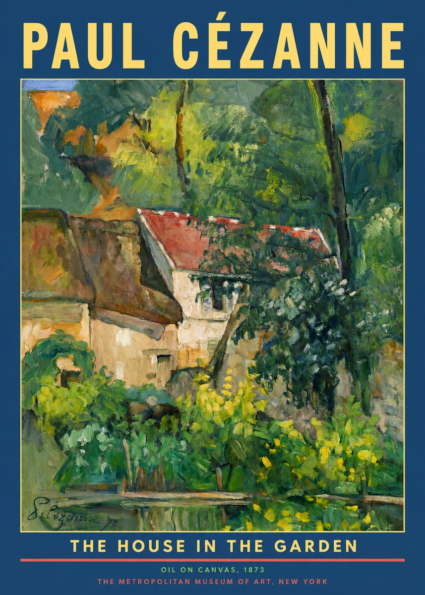 Paul Cézanne The House in the Garden No2 - Juliste