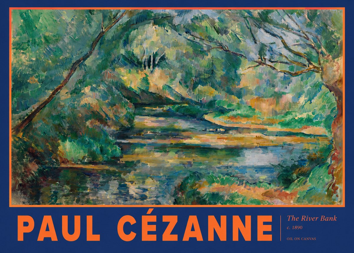 Paul Cézanne The River Bank No2 - Juliste