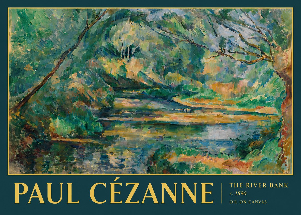 Paul Cézanne The River Bank No4 - Juliste